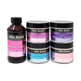 Mia Secret liquid-monomer-4oz-pour for smooth acrylic application and strong adhesion.