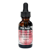 Mia Secret Monomer Drops peach bottle reduces odor during monomer use.