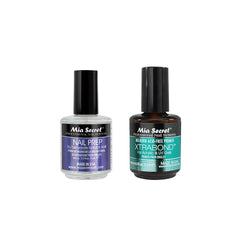 Mia Secret nail prep dehydrator bottle showing pH balance for oil-free adhesion.