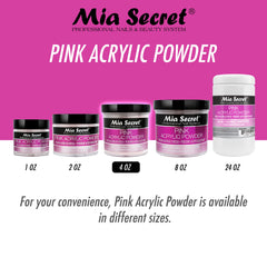 Mia Secret pink acrylic powder application close-up highlights ease of use and smooth sculpting