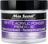 Mia Secret White Acrylic Powder 2oz packaging for easy storage and use.