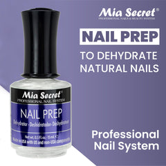 Mia Secret XTRABOND primer bottle close-up, acid-free bond for durable wear
