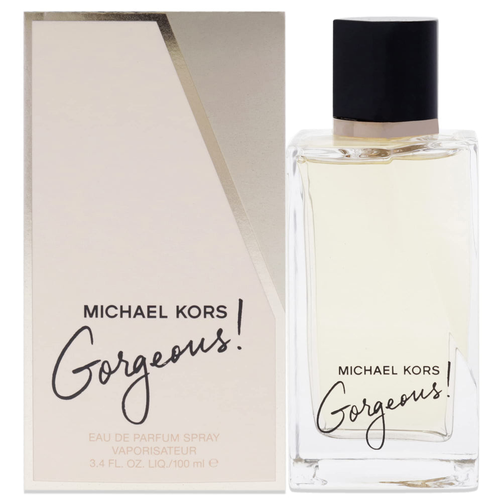 Michael Kors Gorgeous EDP bottle with sleek silhouette for daytime confidence.