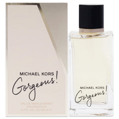 Michael Kors Gorgeous EDP bottle with sleek silhouette for daytime confidence.