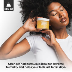 Miche Beauty curl-definition-dry-hair closeup shows defined texture for curls.