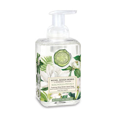 Michel Design Works foaming hand soap in a square pump offers gentle cleansing for busy sinks.