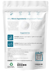 Micro Ingredients magnesium flakes dissolving in warm water for a relaxing bath