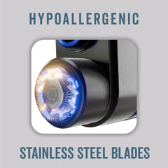 Microtouch Titanium Edge eyebrow grooming head for precise shaping.