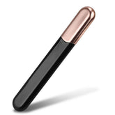 MiDenso premium glass nail file with black-gold case offers salon-quality manicure at home