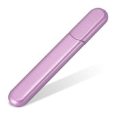 MiDenso premium glass nail file with case in light purple for on-the-go manicures.