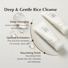 MIDHA Rice Bran Scrub Foam creamy micro-foam cushions skin during cleansing