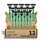 MIECHUA 3-blade razor head close-up for a smooth, precise shave