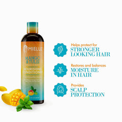 Mielle Organics Mango Tulsi tulsi leaf essence highlights refreshing scent and scalp care