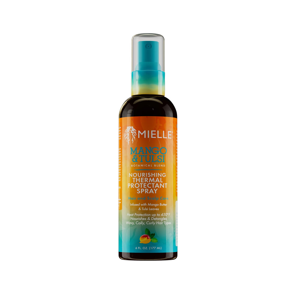 Mielle Organics Nourishing Thermal Heat Protectant Spray bottle for heat protection and detangling
