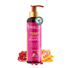 Mielle Organics Pomegranate & Honey shampoo bottle pour supports detangling during wash