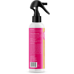 Mielle Organics White Peony Leave-In bottle back highlighting color-safe formula and hydrating ingredients.