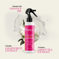 Mielle Organics White Peony Leave-In dispense cap for easy daily application.