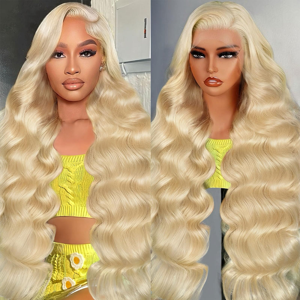MIGURA 30inch 613 HD lace-front wig close-up front view shows natural hairline.