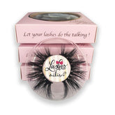 Mikiwi mink lashes D384-3 pack-front display for dramatic evening style