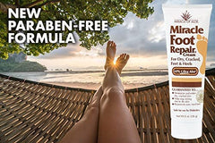 Milagro de Aloe crema para pies, cuidado diabético, seguro para uso diario.