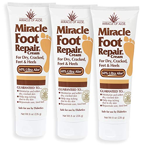 Milagro de Aloe crema para pies envase: hidratación suave para talones secos.