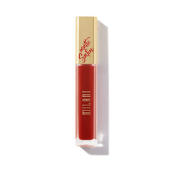Milani Amore Satin Matte Lip Crème rose swatch for bold color