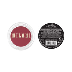 Milani Blush Merlot cream blend swatch demonstrates rich, buildable color on skin.