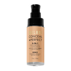 Milani Conceal + Perfect 2-in-1 under-eye corrector shows brightening concealing precision.