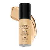 Milani Conceal Perfect Light Beige bottle pump for easy blendable coverage.