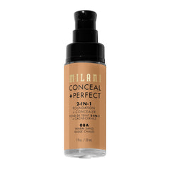 Milani Conceal + Perfect packaging in Warm Sand for travel-friendly, cruelty-free beauty.