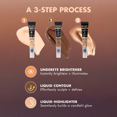 Milani Conceal + Perfect Contorno líquido Ginger, textura cremosa para difuminar.