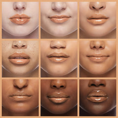 Milani Lip Gloss Keep It Full cap close-up showing gold Dust shade cap detail.
