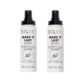 Milani Make It Dewy bottle closeup highlights hydrating glow and primer action