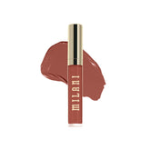 Milani Stay Put Liquid Lipstick demonstrates kiss-proof wear for all-day confidence