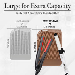 Milaya Beauty non-slip texture ensures tools stay steady on the mat during use.