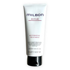 Milbon Repair Restorative Treatment application shows easy coverage for mid-lengths to ends