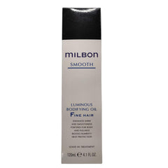 Milbon Bodifying Oil pump-application bottle enables easy pre-blow-dry styling.