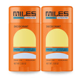 Miles Kids Deodorant bottle closeup showing aluminum-free formula for sensitive skin