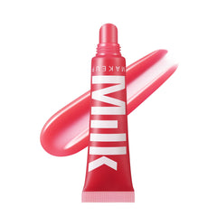 Milk Makeup Balmade Electrolyte Lip Balm in Bright Pink with a luminous, hydrating sheen.