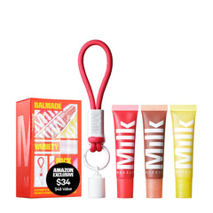 Milk Makeup Balmade Hydrating Lip Balm Trio with Keychain for on-the-go hydration
