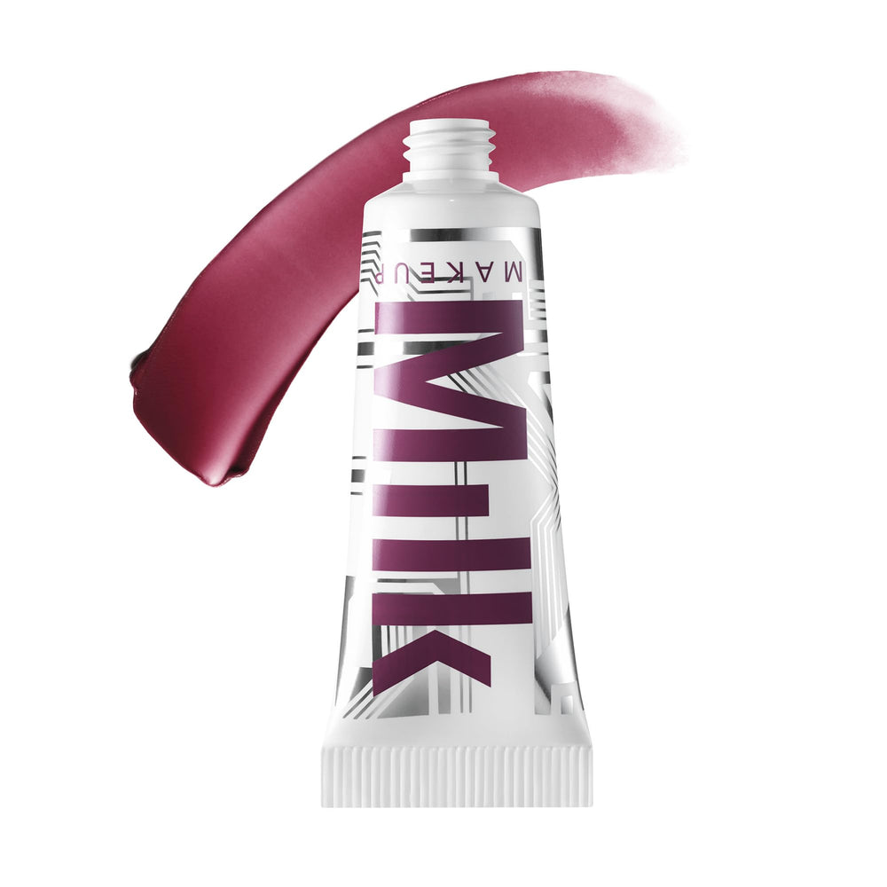Milk Makeup Bionic Blush Beyond Plumberry tube close-up highlighting hydrating color