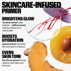 Milk Makeup Cloud Glow Foam Primer applied on skin for a bright, dewy base.