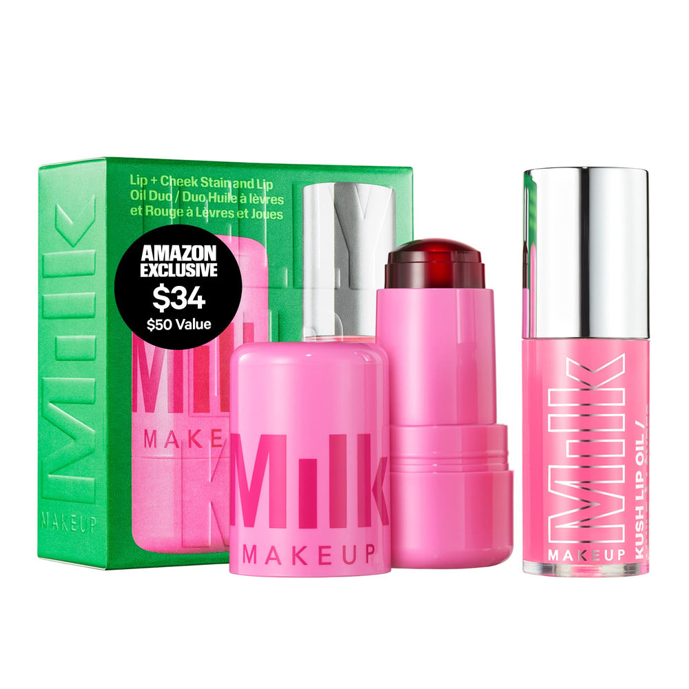 Milk Makeup Cooling Water Jelly Tint Burst swatch on lips for buildable color
