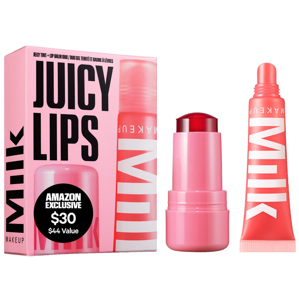 Milk Makeup Cooling Water Jelly Tint Chill Red on lips for vibrant, long-lasting color.