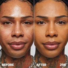 Milk Makeup Future Fluid Concealer 21W applicator close-up demonstrates precise, lightweight application.