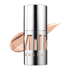 Milk Makeup Future Fluid Concealer tube close-up showing creamy, buildable coverage