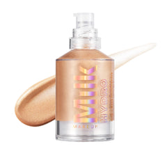 Milk Makeup Hydro Grip + Glow Primer bottle with pump for radiant base