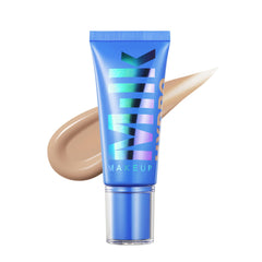Milk Makeup Hydro Grip Hydrating Gel Skin Tint bottle shows buildable coverage