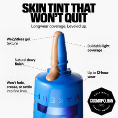 Milk Makeup Hydro Grip tint swatch on skin reveals dewy finish