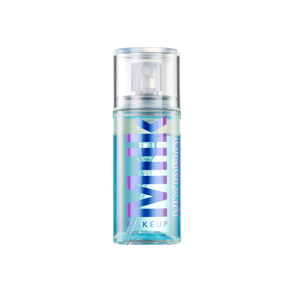 Milk Makeup Hydro Grip spray bottle for up to 12-hour makeup hold.